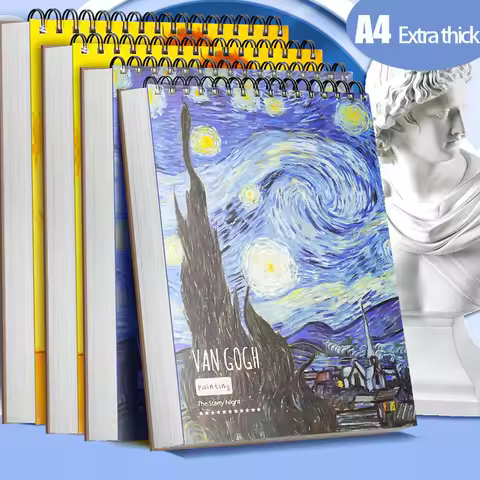 Spiral Upward Flipping Coil Art Book Sketching Sketching Color Lead Thickened Beige Eye Protection P