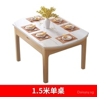 Modern Minimalist Marble Dining Table Solid Wood Nordic Dining Table Household Folding Dining Table Retractable round Dining Table