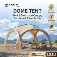 Sonuto Large Dome Tent 8-12 Person Easy Setup Spacious Family Camping Shelter Khemah Dome Ruang Luas