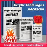 Buildcore T Shape Transparent Acrylic Stand Acrylic Display Stand Card Holder Display Stand A6 A5 A4