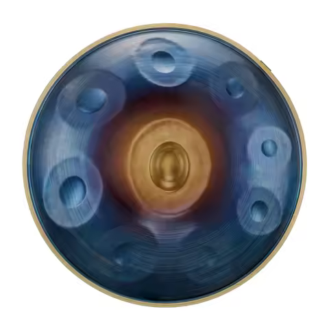 22-Inch Handcrafted Handpan (9 Notes) - Professional D-Kurd 432Hz Tuning for Studio and Performance