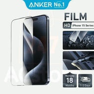 Anker Screen Protector for 15 Pro Max 15 Plus with Frame Installation Friendly Tempered Glass Case 9