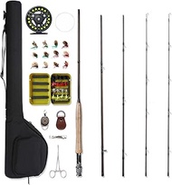 NetAngler Fly Fishing Rod and Reel Combo Beginner Kit, 4 Piece Fly Fishing Rod with 1pc Free Rod Tip