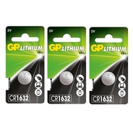 (Bundle of 3) GP CR1632 Lithium Cell Button Battery Batteries Watch Watches Battery CR1632, BR1632, BR 1632, BR-1632