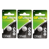 (Bundle of 3) GP CR1632 Lithium Cell Button Battery Batteries Watch Watches Battery CR1632, BR1632, 