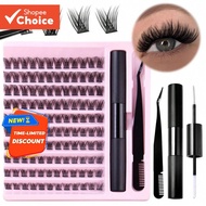 DIY Lash Extension Kit, Lash Clusters With Waterproof Strong Hold Lash Bond And Seal