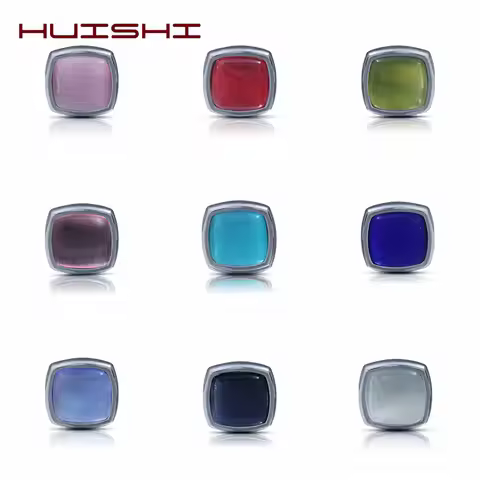 Opal Stone Cufflinks For Mens Shirt French Style Opal Stone Cats Eye Metal Rhinestone Cufflink Men S