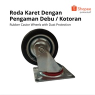 3 Inch Rubber Wheels With Dust / Dirt Guard (1 pc)