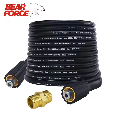 1/4" * 220bar 3200PSI * 10m 32ft High Pressure Washer Hose Cord Pipe Car Washer Water Cleaning Exten