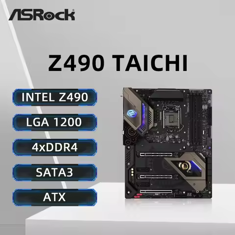 ASRock Z490 TAICHI Motherboard Supports i9-11900KF 10900K i7-11700K 10700F i5-11600 10400 CPU DDR4 4