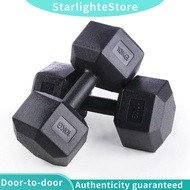 StarlighteStore Gym dedicated 1-50kg men's and women's household dumbbell set rubberized hexagonal dumbbell