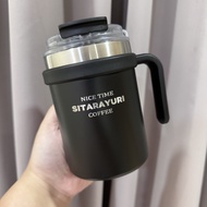 SITARAYURI แก้วสแตนเลส 500ml พร้อมหลอดดูด ฝายกดื่ม เก็บความร้อน/เย็น ได้นานกว่า 6 ชั่วโมง