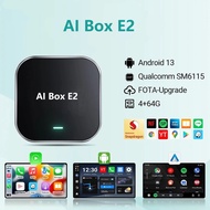 4GB+64GB E2 AI Adapter with SM6115 Chip, Wireless CarPlay Android Auto, 4G Network, GPS Navigation, 
