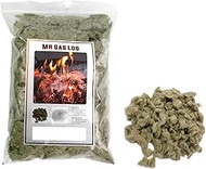 Gas Rock Wool for Gas Logs, 3.88 oz Glowing Embers Mixed with Fireplace Neon Embers for Vented Gas L