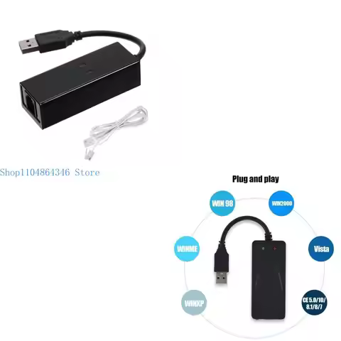 Fax Modem,Single/Dual Port USB2.0 56K External Modem Driver, Plug and Play USB Modem, Standard and E