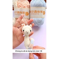 WHITE ALPACA BABY, Mochi, Bear with flowers