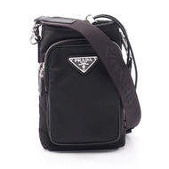 【สินค้ามือสอง】 ปราด้า PRADA กระเป๋าสะพายไหล่ Re-Nylon เคสใส่สมาร์ทโฟน 2ZH155 สีดำ ไนลอน หนังซาฟเฟียโ