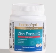 澳洲直送🇭🇲Herbs of Gold Zinc Forte + C 覆盆子鋅+C口服粉 100g 😍Zinc Forte + C 是高強度維生素 C 和鋅的組合💜可支持免疫系統健康💖

鋅是參與體內