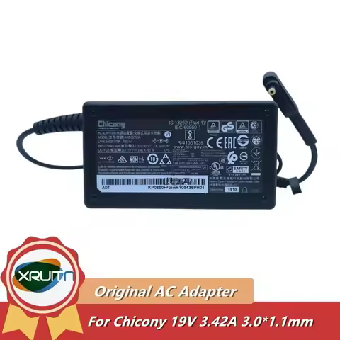 Original Chicony A18-065N3A 19V 3.42A 65W 3.0x1.0mm A065R178P AC Adapter Laptop Charger For Aspire A