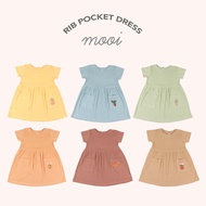 Mooi Dress Girls Rib Pocket Dress