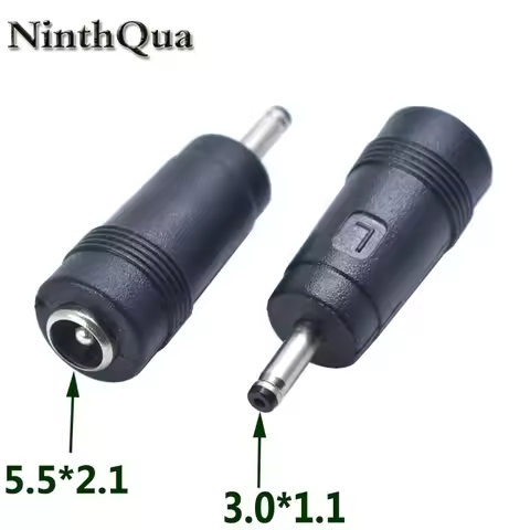 1PCS DC Jack Adapter 5.5x2.1mm Female to 3.0x1.1mm Male for Tablet PC, Laptops & Common Devices