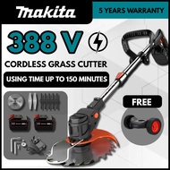 Makita 388V Mesin Rumput Bateri Cordless Grass Cutter Electric Lawn Mower Grass Trimmer Mesin Potong Rumput