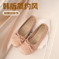 2026 Cross-Border Large Size Bow Pumps Pumps Women 2026 New Style Spring Autumn Soft-Soled Peas Shoe