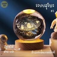 โคมไฟลูกแก้ว 7cm. ลายสุริยะ กาแล็คซี่ ลูกโลก
