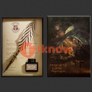 Harry Potter School of Witchcraft and Wizardry Feather Pen Set Creative Feather Pen Gift Box Retro D