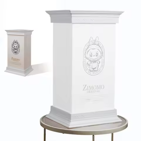 Eary Only Roman Column Base for Zimomo no Display Acrylic Box For Pop Mart Labubu Dolls Transparent 