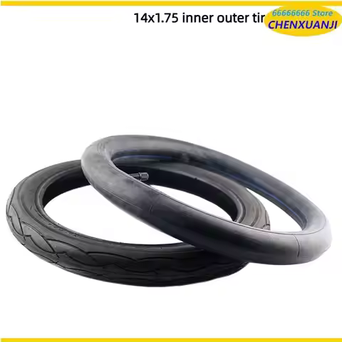 14X1.75 (47-254) Bicycle Tyre Inner Outer Tube for 14 Inch Kid's Bikes Ultralight Folding Bike Tires
