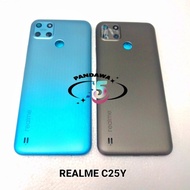 Backdoor back cover back casing realme c25y - Black back cover 100%Original