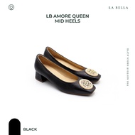 LA BELLA  รองเท้าคัชชูส้นสูงหนังแกะ รุ่น LB AMORE QUEEN MID HEELS  9 สี