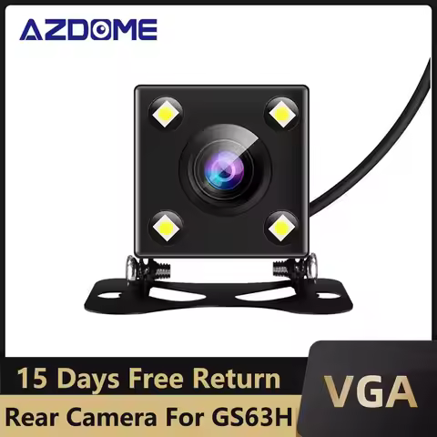 AZDOME Car Rear View Camera 2.5mm 4Pin Jack Port Video Port With LED Night Vision For GS63H Mirror D