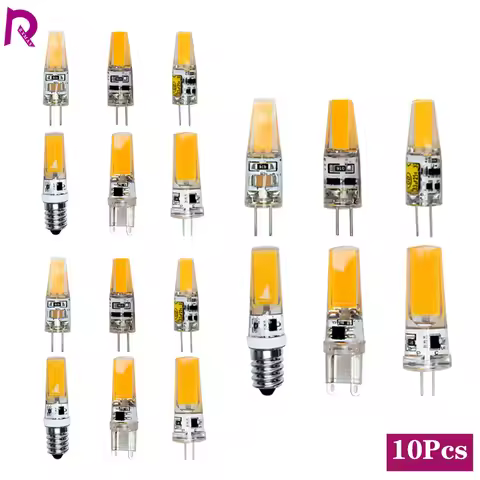 10Pcs/Lot G4 LED Bulb 220V 3W 6W Light Bulb G9 Lamp 12V E14 COB Candle Lights Replace 30W 60W Haloge
