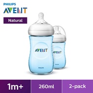 PHILIPS AVENT NATURAL BOTTLE - BLUE (9OZ/260ml) [Twin Pack] / BOTOL SUSU AVENT / BOTOL SUSU BAYI NEW