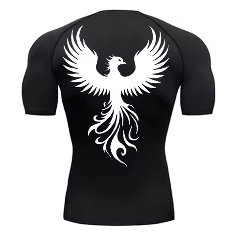 Graphic Athletic Quick Dry Compression Shirt for Men Gym Workout Running Tshirts Tees Tops Undershir
