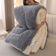 【Super low price】Thick Warm Imitation Lambswool Winter Blanket for Bed Soft Jacquard Coral Fleece Qu
