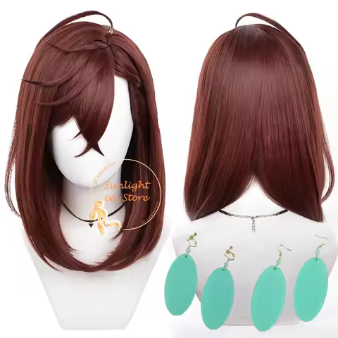 Momo Ayase Wig 43cm Short Red Brown Wigs Momo Ayase Cosplay Anime Cosplay Wigs Heat Resistant Synthe