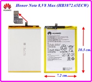 แบตเตอรี่ Huawei Honor Note 8V8 Max (HB3872A5ECW) 7.2x10.3 cm. 4500 mAh.