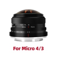 7artisans 7 artisans 4mm F2.8 225° Circular Fisheye MF Prime Lens For Sony E Fujifilm Fx Micro 4/3 Canon EOS-M Mount Cameras
