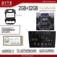 🦂VESCUS 🦂[2+32] DSP 📳4G Sim📳 Octa-Core Processor QLED Screen Ford Ranger T6 Android Player T3L / TS1