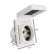 X-Haibei 30 amp RV Power Inlet Twist Lock Female Plug Connector 125V for Marine Camper Trailer (Whit