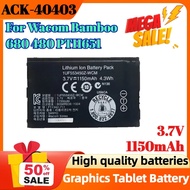 3.7V 1150mAh ACK-40403 1UF553450Z-WCM Graphics Tablet Battery for Wacom Bamboo 680 480 PTH651 Batter