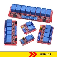 High/Low Trigger relay Module 1/2/4/8 5V 12V 24V, Isolation Opto Output relay Module
