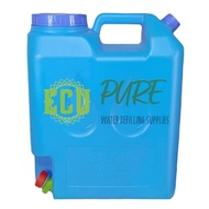 Colored 5 Gallon Slim Jug Water Container with Faucet BLUE