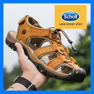 Scholl shoes men leather sandals men sandal for men men slippers korean sandal Scholl sandals men Sc