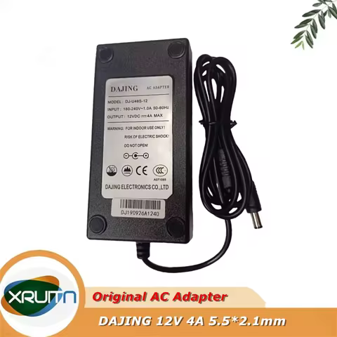Genuine DAJING DJ-U48S-12 12V 4A AC Adapter ADP-48D12 Charger FOR 15INCH 17INCH 19INCH lcd MONITOR S