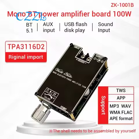 ZK-1001B Mono 100W Bluetooth Audio Amplifier Module with TWS Box Function TPA3116