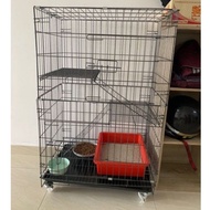 Sangkar Kucing 2 Tingkat / 2 Level Cat Cage Wrought Iron